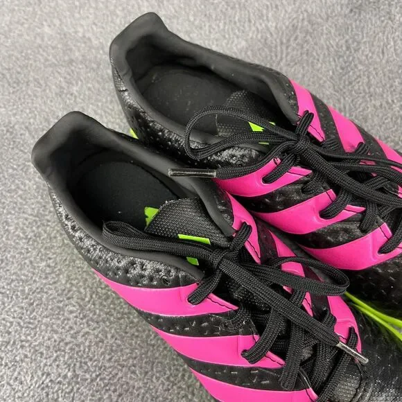 Adidas Shoes Mens Size 6 Black Pink Green Traxion Turf‎ Soccer Cleats AF4985
